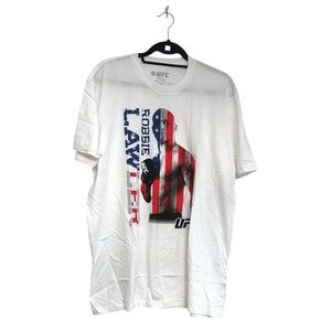 NWT UFC Robbie Lawler American Flag Graphic Tee White Size XL Streetwear Hype